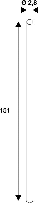 Dimensioned drawing of SLV Colourless Pack of 10 LED Tube C T8 EM/M 1500 24W 840