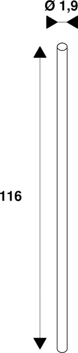 Dimensioned drawing of SLV Colourless Pack of 10 LED Tube C T5 M 1200 26W 840