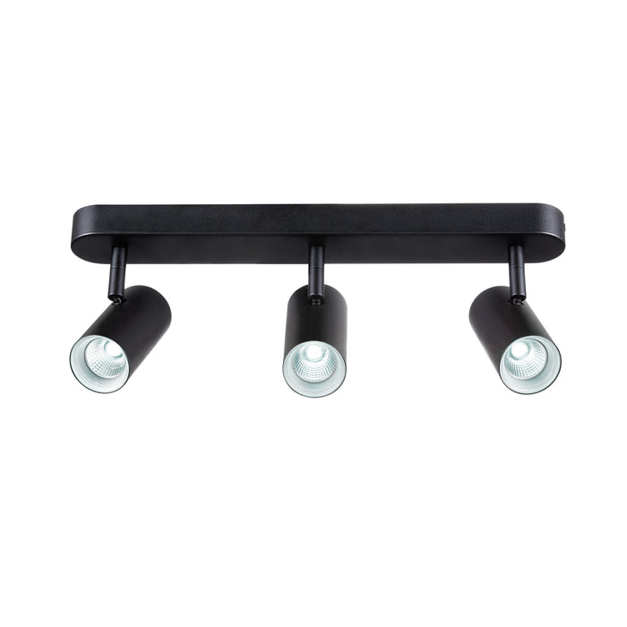 Bottom view product picture of SLV NOBLO®, wall and ceiling-mounted light, triple, round, 2000-3000K, 22W, dim-to-warm, PHASE, 36°, black
