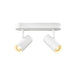 SLV NOBLO®, wall and ceiling-mounted light, double, round, 3000K, 12W, PHASE, 32°, white