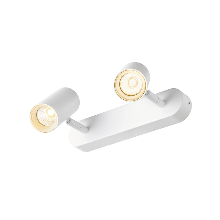 Detailed view product picture of SLV NOBLO®, wall and ceiling-mounted light, double, round, 3000K, 12W, PHASE, 32°, white