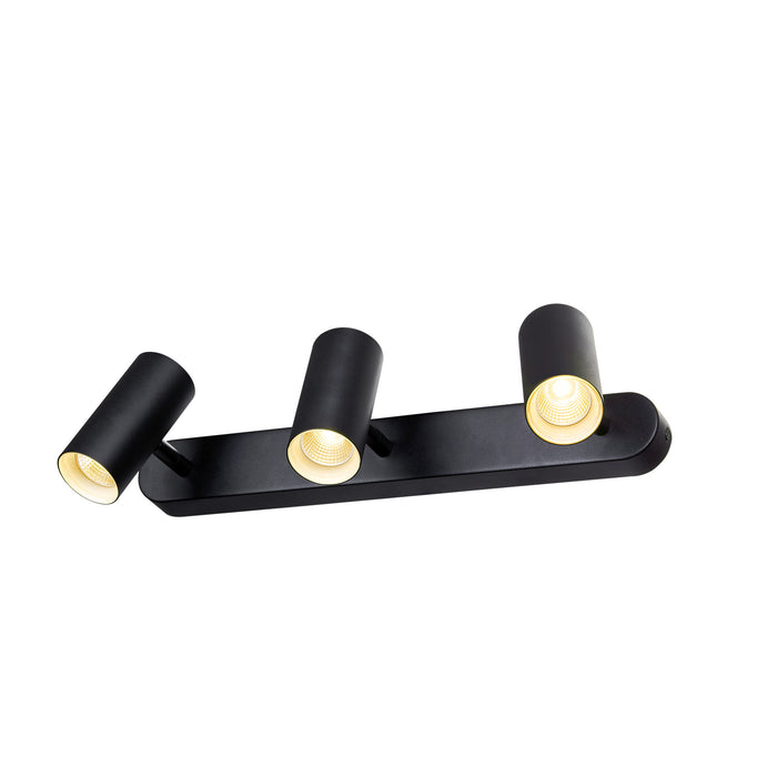 Bottom view product picture of SLV NOBLO®, wall and ceiling-mounted light, triple, round, 3000K, 19W, PHASE, 32°, black