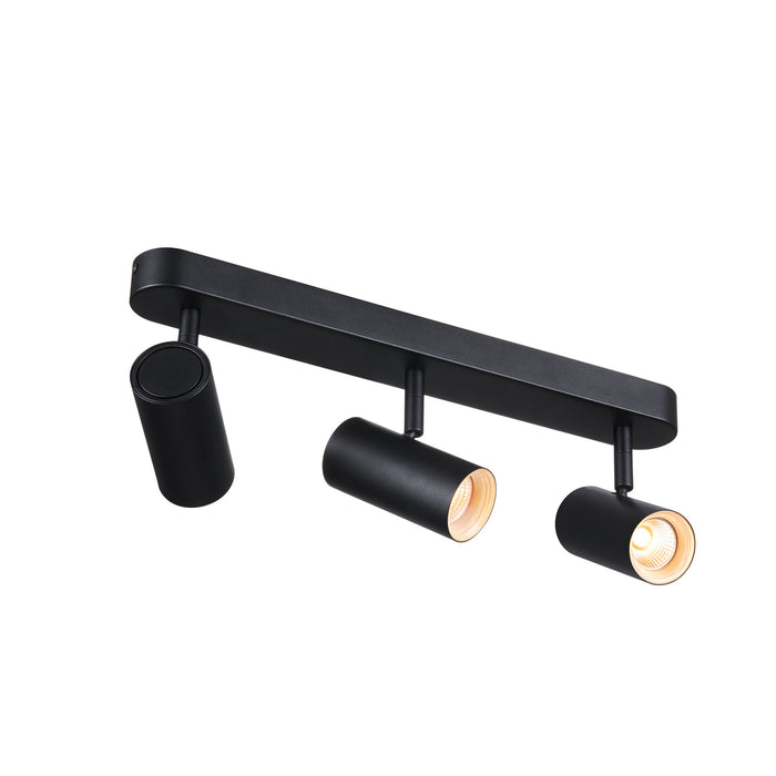 Detailed view product picture of SLV NOBLO®, wall and ceiling-mounted light, triple, round, 2700K, 19W, PHASE, 32°, black