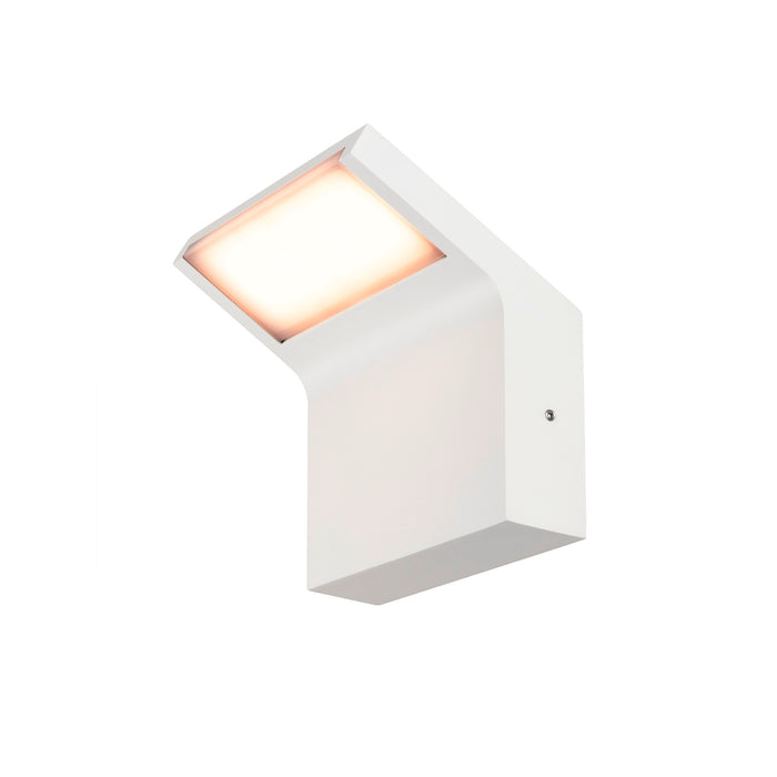 White wall-mounted LED light fixture with a matte finish.