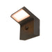 Wall-mounted outdoor LED light with motion sensor, dark bronze finish.