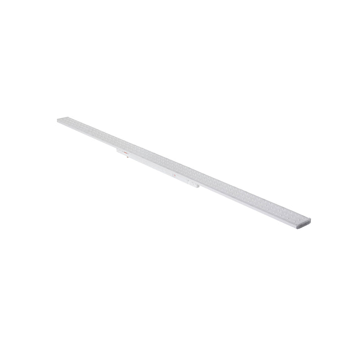 Silver aluminum LED strip light, surface mount.