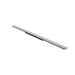 Gray aluminum LED strip light fixture.