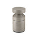 Gray concrete bollard with speckled finish.