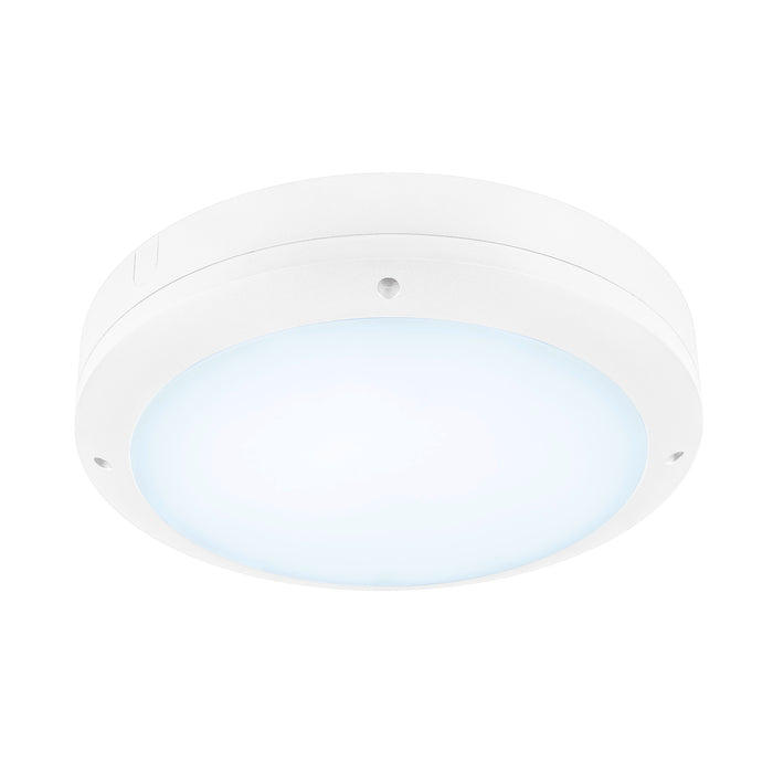 White round LED ceiling light, flush mount.