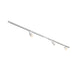 White track lighting fixture with three spotlights, surface mounted.