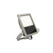 SLV LED outdoor floodlight, gray finish, with motion sensor and bracket mounting.