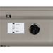 Close-up of a gray metal enclosure with a wattage selector switch and power level label.