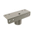 Steel post mounting bracket with gray finish.