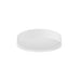 White metal flush mount ceiling light fixture.