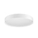 White metal flush mount ceiling light fixture.