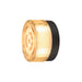 Glass wall sconce with black mounting, amber color.