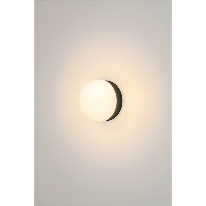 SLV 1008944 CYFT DOME, wall- and ceiling-mounted light, 2700/3000/4000 K, 6.5 W, PHASE, black / milky (MD02)
