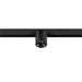 Black metal track lighting fixture.