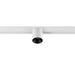 White track lighting fixture with a cylindrical head and black interior.