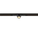Black track lighting fixture, metal construction, track mounted.