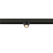 Black track lighting fixture with adjustable spotlight head.