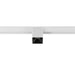 White track lighting fixture, square head, surface mounted.