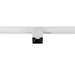 White square track lighting fixture.