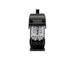 Black plastic electrical switch with white terminals labeled L and N.