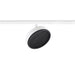 White track lighting fixture with black honeycomb lens.