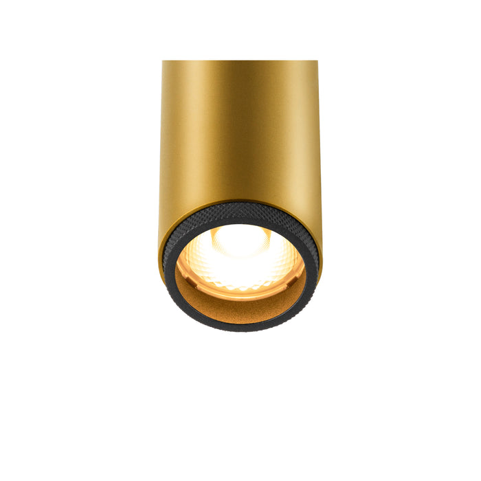 Aluminum recessed ceiling light fixture, gold finish.