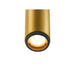 Aluminum recessed ceiling light fixture, gold finish.