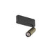 Metal track light fixture, matte black and olive green finish, surface mount.