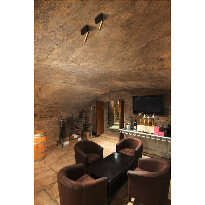SLV 1009041 GRIP! S, Ceiling-mounted light, single, PHASE, 3000K, 11W, 29°, bronze / black (MD20)