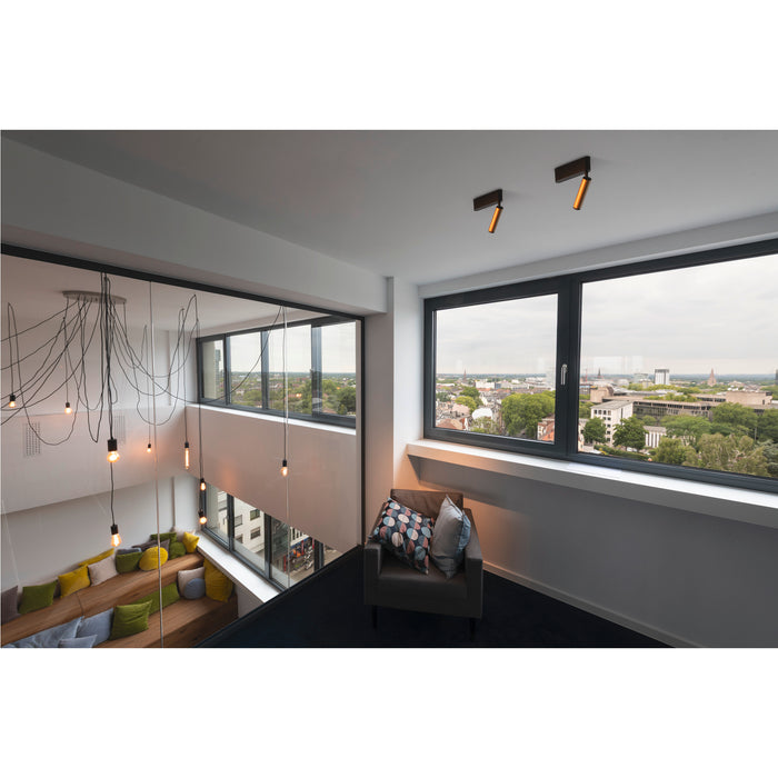 SLV 1009043 GRIP! S, Ceiling-mounted light, single, PHASE, 3000K, 11W, 29°, gold / black (MD20)