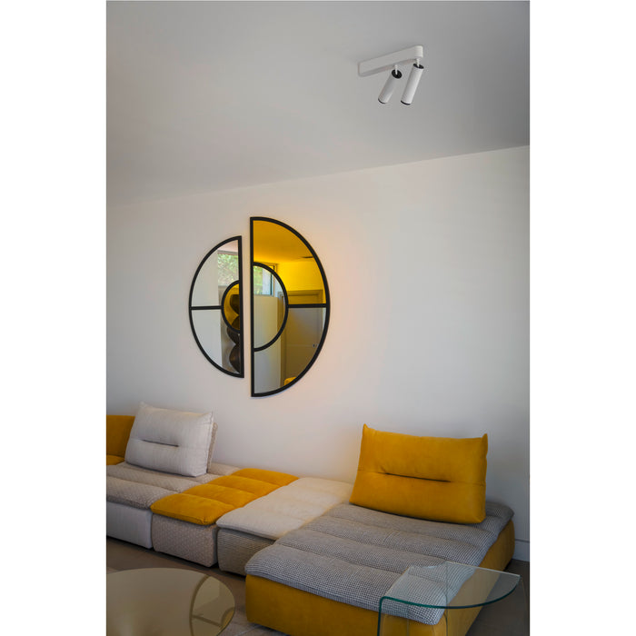 SLV 1009045 GRIP! S, Ceiling-mounted light, double, PHASE, 3000K, 21W, 29°, white / black (MD20)