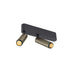 Metal ceiling light with two adjustable spotlights, matte black and bronze finish.
