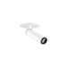 White metal ceiling-mounted spotlight with a matte finish.