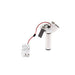 White recessed LED downlight with driver, showing spring mounting clips.
