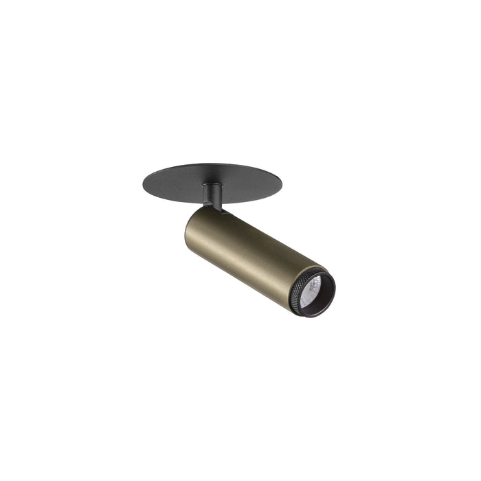 Metal ceiling spotlight, bronze finish, surface mounted.