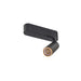 Modern black metal wall-mounted spotlight with adjustable head.