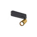 Wall-mounted spotlight fixture, black and gold finish.