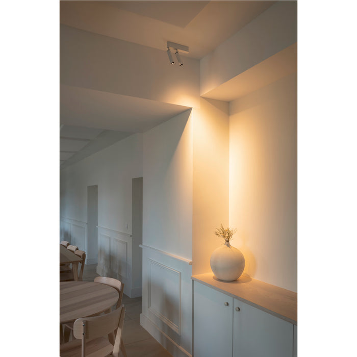 SLV 1009076 GRIP! M, Ceiling-mounted light, double, PHASE, 2700K, 28W, 42°, white / black (MD20)