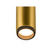 Aluminum recessed downlight fixture, gold finish.
