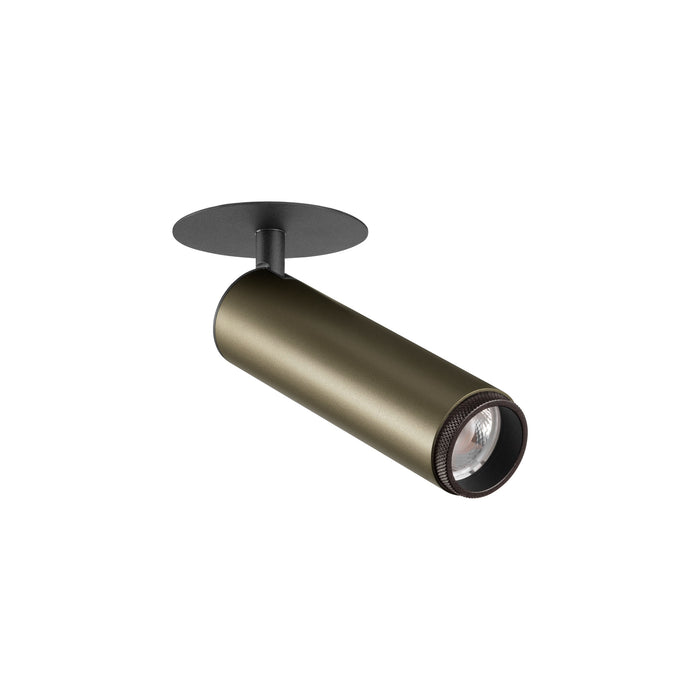 Metal ceiling spotlight, bronze finish, surface mounted.