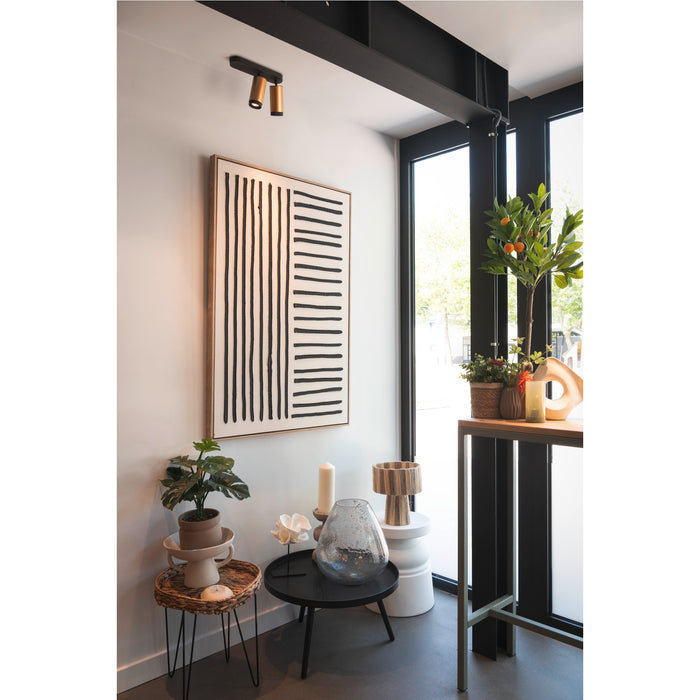 SLV 1009099 GRIP! L, SPOT CL, double, QPAR51, ceiling-mounted light, cylindrical, 2 x max. 6 watts, gold / black (MD20)
