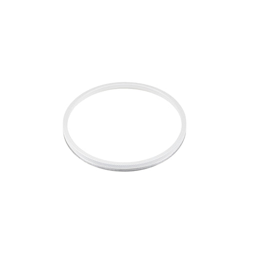 White silicone gasket ring with textured edge.