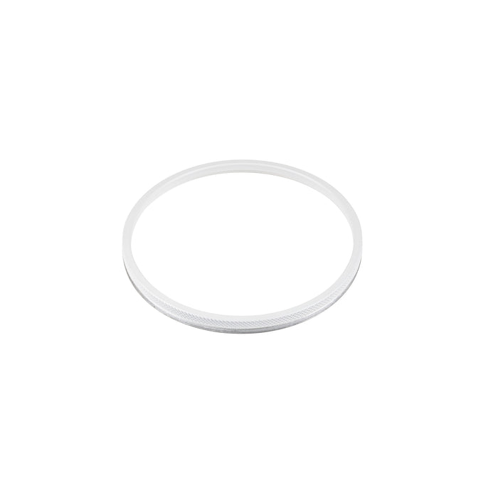 White silicone gasket ring with textured edge.