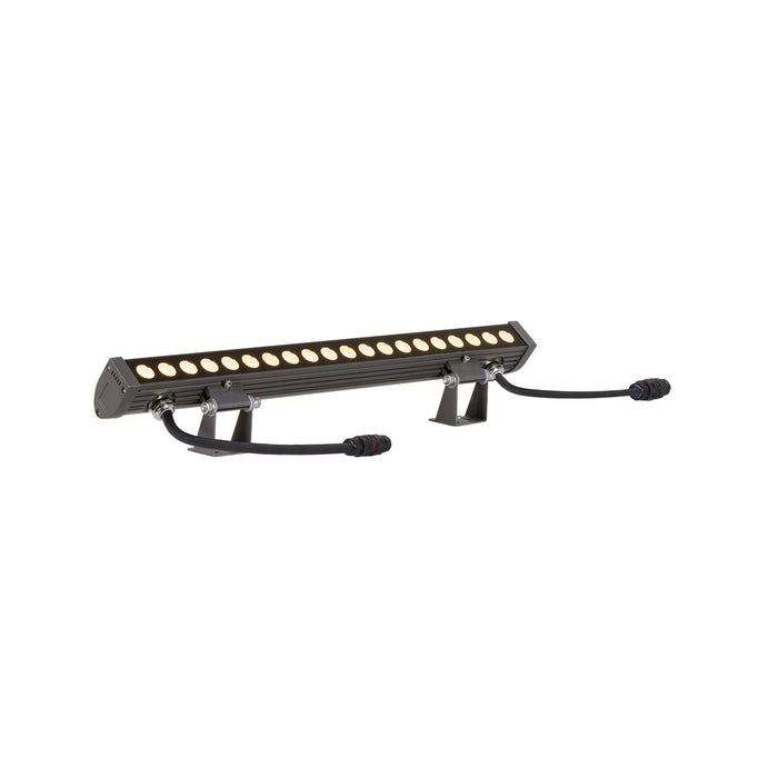 Dark bronze finish aluminum LED bar light with bracket mounting.
