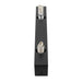 Metal wall-mounted light fixture with two sockets, matte black finish.