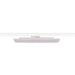 White square LED panel light fixture, track mounted.